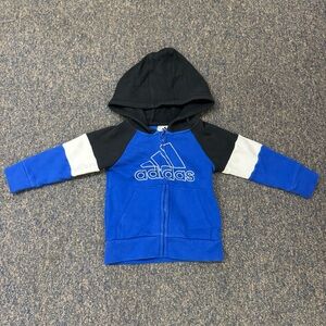 18M Blue Adidas Zip Up Hoodie